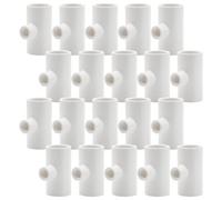 INOOMP 25 Pièces Bol de Boisson Automatique en PVC Blanc Raccord à Trois Voies 1/2 Fileté, Installation Flexible pour Poulets et Oies Poulaillers et Cages, Surface Lisse Facile à Nettoyer