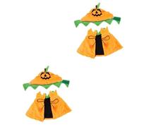 INOOMP 2ensembles Costume De Halloween pour Animaux Ensemble De Cloak Et Chapeau Réversible pour Chien Et Chat Accessoires Festifs pour Fête Halloween Design Créatif Et Léger Convient