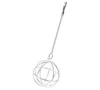 INOOMP 2pièces Distributeur Alimentation Herbe pour Animaux De Compagnie Boule à Foin Suspendue pour Lapins Cobayes Et Chinchillas Jouet Amusant Et Multi-Fonction Inoxydable