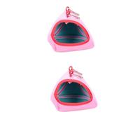INOOMP 2pièces Hamac Suspendu Coton Doux pour Hamsters Et Hérissons Nid Hiver Pratique Forme De Bateau Couleur Rose Petite