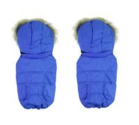 INOOMP 2pièces Manteau Hiver pour Chien avec Doublure Coton Veste Chaude Et Douce pour Petits Et Moyens Chiens avec Capuche Amovible Le Froid