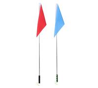 INOOMP 2set Ensemble de Drapeaux de Guide Télescopiques en Polyester avec Mât en Acier Inoxydable, Solide Toutes Saisons, pour Activités de Plein Air et Voyages