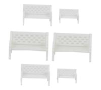 INOOMP 3 Ensembles Sièges Décor Rustique Banc De Parc Miniature Mini Chaise Mini Chaise De Jardin Chaise Décorative Mini Banc De Maison De Poupée Mini Chaises De Jardin pour 6 pièces * 3