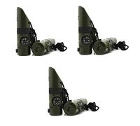 INOOMP 3 Pièces Boussole De Survie Camping Kit D'Outils De Camping Ensemble De Survie Multifonction Outil D'Expédition en Plein Air Miroir De Signal Boîte À