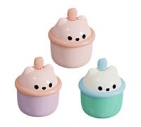 INOOMP 3 Pièces Gobelet Doseur de Mousse Nettoyante Visage en Pp, Machine à Mousse Portable Cartoon Ours, pour Routine de Soins du Visage et Nettoyage en Profondeur