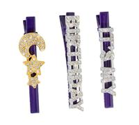 INOOMP 3 Pièces Sparkling Rhinestone Star Hair Clips Elegant Glitter Barrettes For Women S Birthday Parties And Festivals Stylish Hair Accessories For Special Occasions