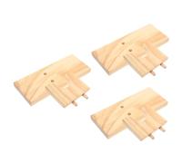 INOOMP 3 Pièces Support D'adhésif à Chaude Du De Colle Base Thermofusible Support De Bague De Colle Porte-outil Beige En Bois