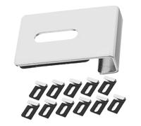 INOOMP 3 Sets de Clips de Fixation pour Miroir en Acier Inoxydable 304 avec Coussinets en Caoutchouc et Vis, Solution Robuste pour Miroir Extra Large et Montage Mural Facile