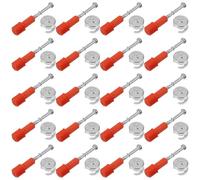 INOOMP 30 Ensembles Lot de Sets de Connecteurs de Meubles en Fer Écrou Pré-inséré et Roue Excentrique pour Tiroirs et Armoires, Fixation Latérale Cylindrique pour Bureau et Décoration