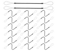 INOOMP 30 Pièces Lanière Élastique Noire en Plastique Structure en Spirale pour Stylo Tactile, Anti-Perte et Prévention des Chutes Accidentelles, pour Tablette et Bureau