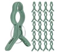 INOOMP 30 Pièces Lot de Pinces en Plastique Vert pour Plantes Potagères et Orchidées, Clips de Fixation Réutilisables pour Jardinage Un Support et Esthétique
