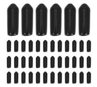 INOOMP 300 Pièces Embouts à Vis en PVC pour Aquarium, Capuchons de Sécurité pour Filetage, Noir, Intérieur 4,5mm, 4,5x17mm, pour Tuyaux D’Aquarium et Bacs Marins