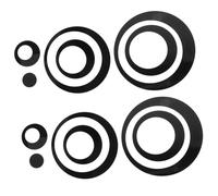 INOOMP 36 pièces Stickers Muraux Amovibles Miroirs Décoratifs Acrylique Autocollants Murs Noir Décoration Salon et Chambre Facile à Poser et Réutilisables