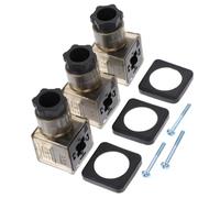 INOOMP 3pièces Connecteur De Bobine Électromagnétique à Broches Indicateur Lumineux Lot Pour Électrovannes Construction Résistante Utilisation Professionnelle