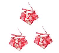 INOOMP 3pièces Écharpe Triangle pour Chien Motif Floral Bandana Festif pour Noël XS Rouge Accessoire Original pour Animaux De Compagnie