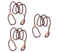 INOOMP 3pièces Laisse Nylon pour Chiens Laisse De Traction pour Entraînement Design Robuste Idéale pour Chiens De Moyenne à Couleur Café