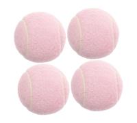INOOMP 4 pièces Balles de Tennis Caoutchouc Rose Légères et Visibles Jouets Entraînement pour Débutantes et Jeunes Joueuses