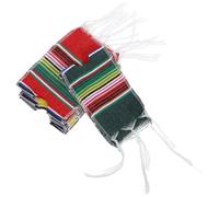 INOOMP 4 Pièces Cache Bouteille en Coton Poncho Mexicain pour Décoration de Fête Cinco de Mayo, Design Unique et Charmant pour Bouteilles de Vin