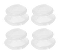 INOOMP 4 Pièces Ensemble de Ventouses de Massage en Silicone Transparentes pour Visage, Réutilisables, Haute Transparence, pour Soins du Visage en Spa