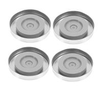 INOOMP 4 pièces Lot de Butées de Porte Acier Inoxydable avec Tampon Caoutchouc Silencieux Protection Murale Anti-collision pour Bureau Chambre et Maison