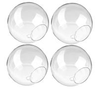 INOOMP 4 Pièces Lot de Jardinières Murales Verre Transparent pour Propagation Hydroponique Décoration Murale Intérieure Support Plantes Aériennes et Fleurs