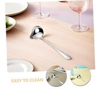INOOMP 4 Pièces Louche à Sauce Inox avec Bec Verseur Lot de Manche Long Ergonomique Cuillère Résistante Corrosion pour Cuisine et Restaurant