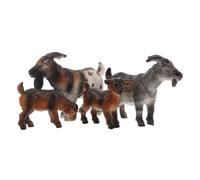 INOOMP 4 Pièces modèle de chèvre modèles d'actions Petites Figurines d'animaux gâteau de Mouton chevreau Figurines d'animaux de la Ferme Jouets de Fermier Jouets de Mouton PVC Café