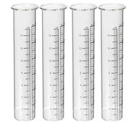 INOOMP 4 pièces Pluviomètre de Précision Verre avec Échelle Lisible Tube de Mesure pour Jardin Agriculture et Recherche Météorologique