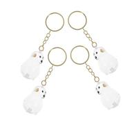 INOOMP 4 pièces Porte-clés Collecte Poils de Chien Transparent Kit Rangement Commémoratif Portable Souvenir pour Porte-Monnaie ou Cartable