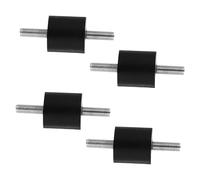 INOOMP 4 pièces Threaded Rubber Mounts Vibration Isolation Cushions Heat Resistant Wear Resistant Absorbers For Noise Reduction And Shock Absorption