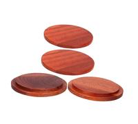 INOOMP 4 Pièces Wooden Cup Covers Wood Tea Mug Lids Natural Grain Round Reusable Caps For Mugs Mason Jars Tumblers