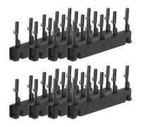 INOOMP 40 Pièces Kit Extensions Cheveux à Clips 6d sans Trace Noir, Pinces à Cheveux en Métal pour Soins Capillaires, Boucle en C Réutilisable, Fixation Sécurisée, Usage Professionnel