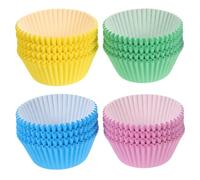 INOOMP 400 Caissettes en Papier pour Cupcakes Résistantes Graisse, Haute Température, Présentation Élégante, pour Fêtes et Goûters