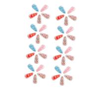 INOOMP 40pcs Pinces à Cheveux en Pvc Transparent Paillettes de Goutte, Accessoires DIY pour Décoration de Coiffure Chic, pour Présents et Voyages Couleur Aléatoire