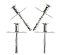 INOOMP 4pcs Goupilles de Verrouillage Chargées en Acier Inoxydable pour Lit Bébé, Loquets à Piston à Ressort Mécanisme de Sécurité Antipincement