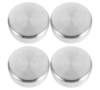 INOOMP 4pièces Bol Rond Acier Inoxydable avec Couvercle Bol Martelé Multifonction pour Crème à Raser et Mousse Lot pour Voyage Maison et Salle de Bain Hommes