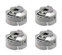 INOOMP 4pièces Étui à Canette Acier Inoxydable pour Machine à Coudre Bobine de Remplacement pour Bobinage Plat Accessoire de Couture pour Machines Singer Brother Consew