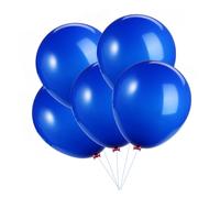 INOOMP 5 pièces Ballons Ronds Latex Bleu Foncé pour Décoration de Fête Mariage Anniversaire Ballon Géant Facile à Gonfler Sûr pour Garçon Fille Adultes