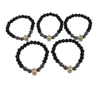 INOOMP 5 Pièces Bracelet Homme Casque, Résistant Décoloration, Style Audacieux et Polyvalent pour Explorer Rues Fêtes