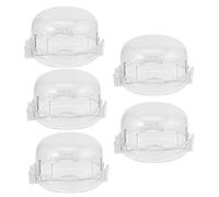 INOOMP 5 Pièces couvercle de protection contre gaz enfant au four boutons garde de bouton de poêle couvercles de bouton de cuisinière à gaz protecteur de bouton de poêle Transparent