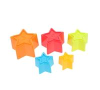 INOOMP 5 pièces Jeu de Gobelets Empilables pour Garçon Fille Éducatif pour Bébés Développement Précoce avec Chiffres Multi Couches Détachables Matériel Sûr pour Apprentissage