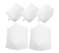 INOOMP 5 Pièces Lot de Ballons Carrés Gonflables et Écrits Décorations Flottantes pour Fêtes Mariages et Anniversaires Lanternes Aluminium Blanc sans Lumière Ambiance Unique