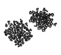 INOOMP 50 Pcs Écrous à Cage M6 en Acier Zingué Noir 50 Pcs Vis à Tête Couronne M6x16 Antirouille, Kit Fixation pour Armoires, Rack, Outil Industriel et Usage Domestique