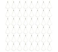 INOOMP 50 Pièces Cercles à Perles pour Boucles D'oreilles en Acier Inoxydable Doré, Double Trou Géométriques Triangulaires, Accessoires de Bijoux DIY pour Création Fantaisie Féminine