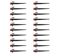 INOOMP 50 pièces Goutteurs Irrigation à Orifices Arroseur Jardin Réglable Micro Asperseur Automatique pour Plantes et Fleurs Système de Goutte à Goutte Rouge avec Piquet Fixe