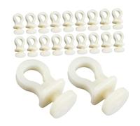 INOOMP 50 pièces Lot de Roulettes Plastique pour Rail de Rideau Glisseurs Silencieux pour Coulissage Doux Accessoires de Poulies Compatibles avec Rails de Tringle Glisseurs de Draperie