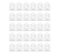 INOOMP 50ensembles Plastique Épais Support Coin avec Couvercle Angle Droit pour Meubles Étagères Cloisons Connecteur Robuste pour Armoires Bibliothèques et Séparations
