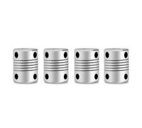 INOOMP 5pièces Accouplement Flexible Aluminium pour Moteur à Encodeur Printer Compatible Cnc Gravure Absorption Vibrations Désalignements