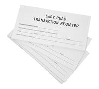 INOOMP 6 Carnets de Gestion Financière Personnelle Blanc, Registre de Chèques Grand Format Suivi des Dépenses et Devises, Organiseur Pratique pour Chéquier, Accessoire Bureau Essentiel