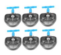 INOOMP 6 pièces Abreuvoir Lapin INOX avec Support Intégré Distributeur Eau Stable et Facile à Fixer Bol Eau pour Cage Petit Animal sans Fuite Surface Lisse pour Protection Buccale